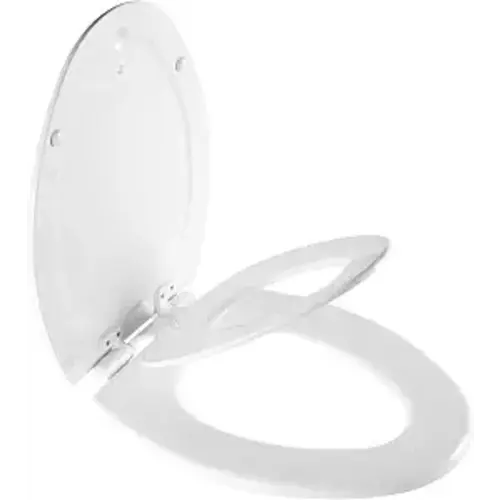 Mayfair NextStep2 Toilet Seat with Built-In Potty Training Seat, Slow-Close, Removable that will Never Loosen, Elongated, White