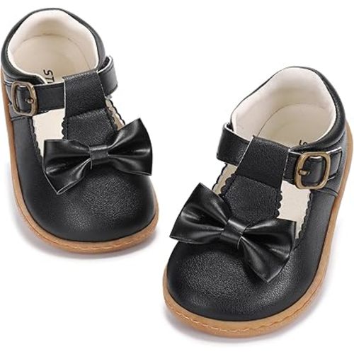 Wide Little Girls Mary Jane Shoes T-Strap Toddler Girls Dress Shoe for Easter Halloween Christmas Wedding Party Church