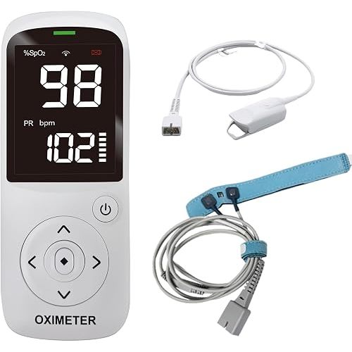 Palm Pulse Oximeter with Large Display, Compatible with Finger & Baby/Infant Probes, Real-Time SpO₂ & Continuously tracking health data