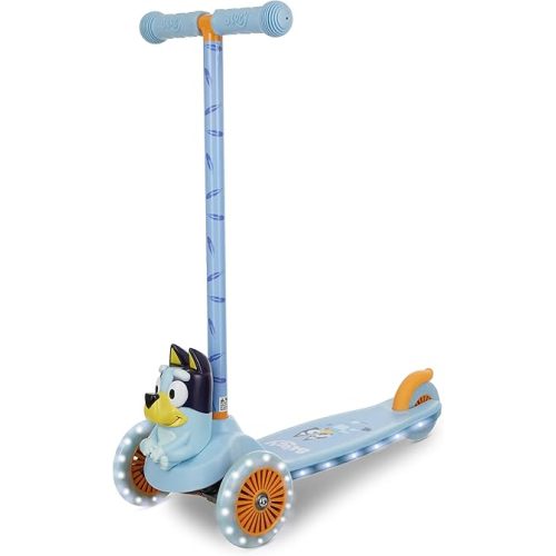Voyager - Self-Balancing Toddler Kick Scooter, 3-Wheel Scooter with Light-Up Wheels, Extra Wide Deck, Foot Brake, Lean-to-Steer Design, 75 lb Limit, Ages 3+