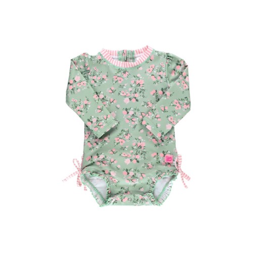 Baby Girls Long Sleeve UPF50+ One Piece Rash Guard