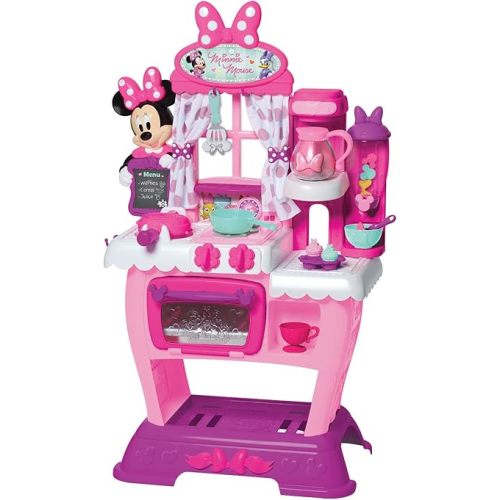 Disney Junior Minnie Mouse Happy Helpers Brunch Cafe, Play Kitchen Set for Kids, Kids Toys for Ages 3 Up, Amazon Exclusive by Just Play
