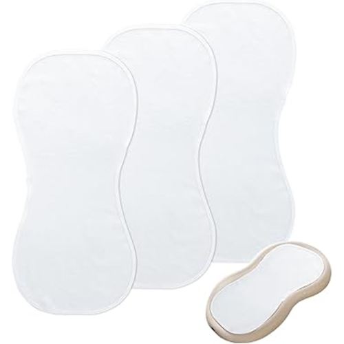 Changing Pad Liner (Pack of 3) Compatible with Keekaroo Peanut Changer, Reusable Changing Pads Cover, Soft and Warm, Non-Slip Design, Machine Washable, Ideal for Changing Diaper Needs, White