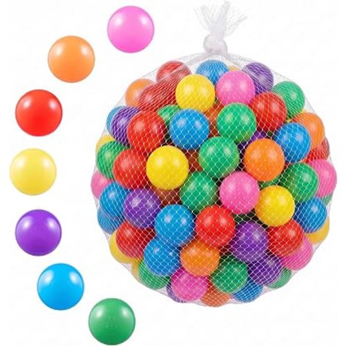 Crush-Proof Balls, BPA-Free Plastic Balls for Toddlers Indoor Play Non-Toxic and Safe. Works for playpens, Parties, Amusement Activities, Birthday and Christmas Occasions.