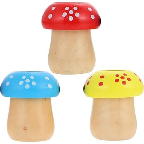 TOYMYTOY 3pcs Mushroom Shape Kaleidoscope Toys Kids Rotating Kaleidoscope Funny Toys