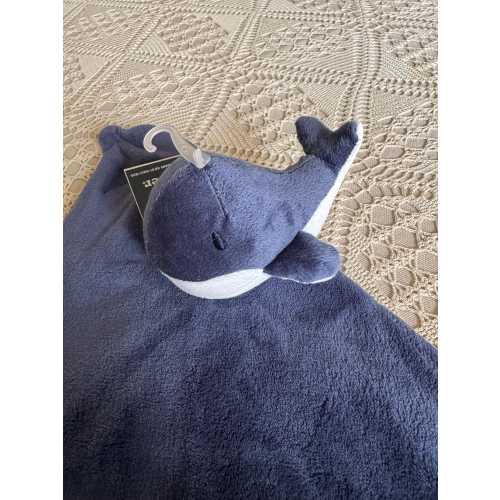 Whale Personalized Embroidered With Child's Name, Lovie, Security Baby Blanket, Monogrammed Baby Blanket,
