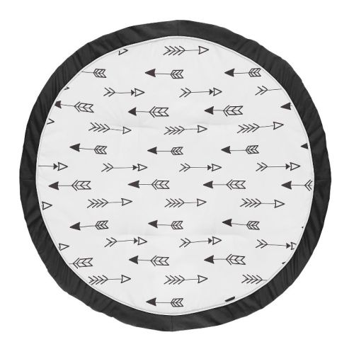 Sweet Jojo Designs Gender Neutral Baby Tummy Time Playmat Fox Black and White