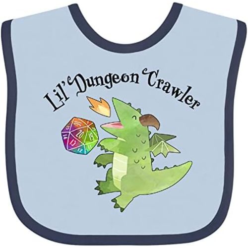 inktastic Lil' Dungeon Crawler- Cute Dragon Baby Bib