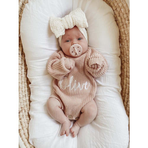 CRINLKLE TOPKNOT BOW HEADBAND - IVORY