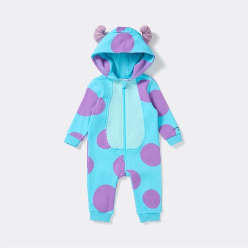 Disney Baby Monsters Inc Sulley Fleece Coverall - Aqua - Size 1