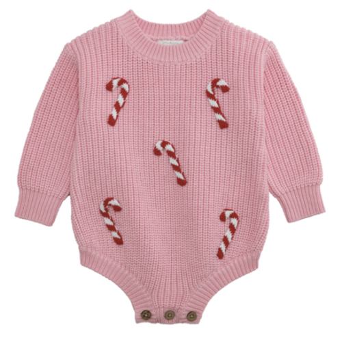 Candy Cane Baby Sweater Bubble