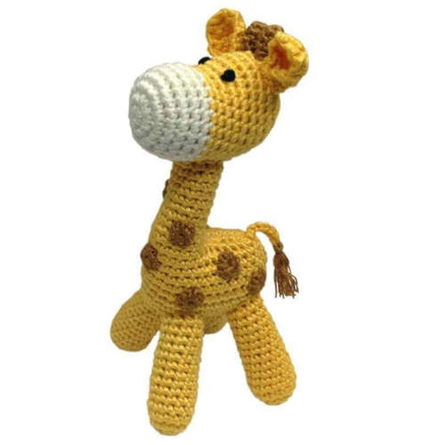 Standing Giraffe Hand Crocheted Rattle – HoneyBug