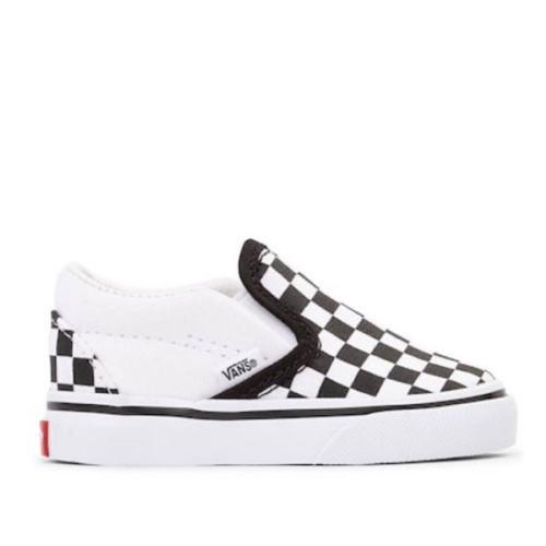 Vans Classic Slip-On Checkerboard Skate Shoe - Baby / Toddler - Black / White | Journeys