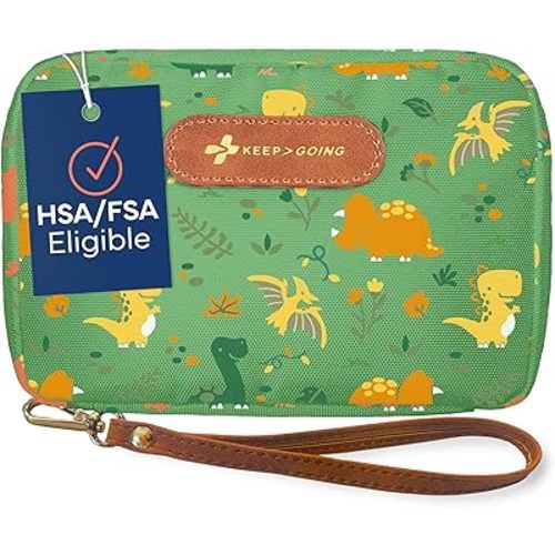 KeepGoing Travel First Aid Kit for Kids – 130 Pc. for Car, Home, Purse, Diaper Bag & Backpack with Latex-Free Bandages - Mini First Aid Kit Travel Size TSA-Approved