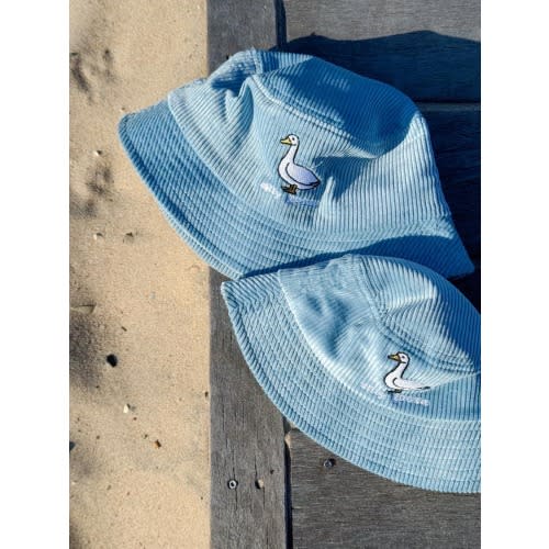 Matching Mom & Baby Corduroy Bucket Hat Set: Silly Goose Embroidery