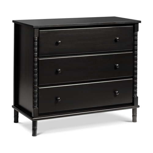 DaVinci Baby Jenny Lind Spindle 3 - Drawer Dresser in Ebony Black