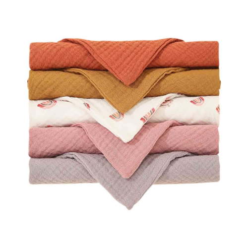 Dadatutu Baby Bibs, 5 Pack Baby Drool Bibs Cotton for Unisex Boys Girls, 5 Solid Colors Set for Teething, Absorbent Soft Snap Drool Bibs, Adjustable Bibs