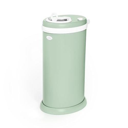 Ubbi Steel Diaper Pail, Odor Locking, No Special Bag Required, Award-Winning, Registry Must-Have, Sage Green
