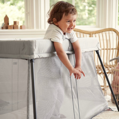 Travel Crib & Organic Sheet Bundle - Silver