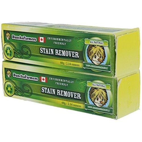 BunchaFarmers All Natural 100% Biodegradable Environmentally Friendly Stain Remover Stick Made in Canada (2 Pack) - 2 pack