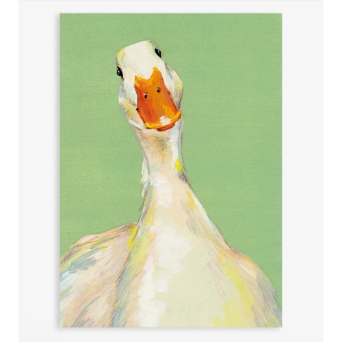 Silly Goose Art Print – Gouache & Pencil Illustration – Carmen Hui Art