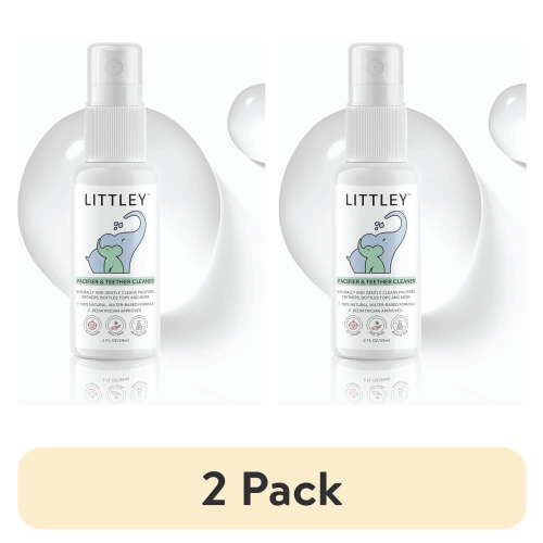 (2 pack) Think Smarter Products Littley Pacifier & Teether Cleaner, Hypochlorous Acid, Non-Toxic, 2oz Spray