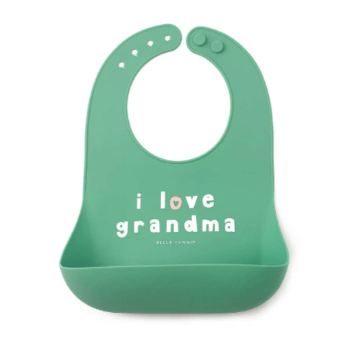 Love Grandma Wonder Bib: Green