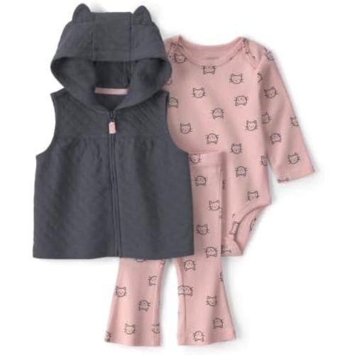 Carter's Baby Girls' 3-piece Bodysuit Pant Sets