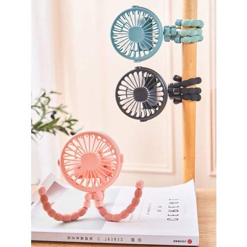1pc Octopus Stroller Fan, USB Rechargeable Portable Quiet Fan, Mini Handheld Foldable Travel Fan With LED Night Light, Multifunctional Desk Fan, Adjustable Angle, Flexible Bendable, 3 Wind Speeds, Suitable For Baby Room, Camping, Etc. | SHEIN USA