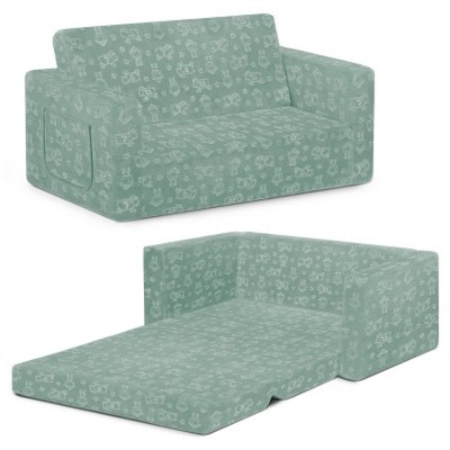 Serta Perfect Sleeper Extra Wide Comfy 2-in-1 Convertible Sofa to Lounger - Sage