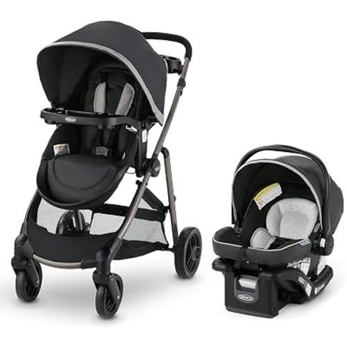 Graco Modes Element LX Travel System, 3-in-1 Carseat and Stroller Combo, Includes: SnugRide Lite LX Car Seat and Baby Stroller, 3 Modes - Infant Car Seat Carrier, Pramette, Toddler Stroller, Redmond
