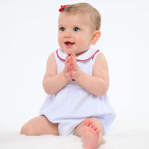 Baby Girl Smocked Bubble - Pima Cotton Floral - Eloise's Classics – Magnolia Baby