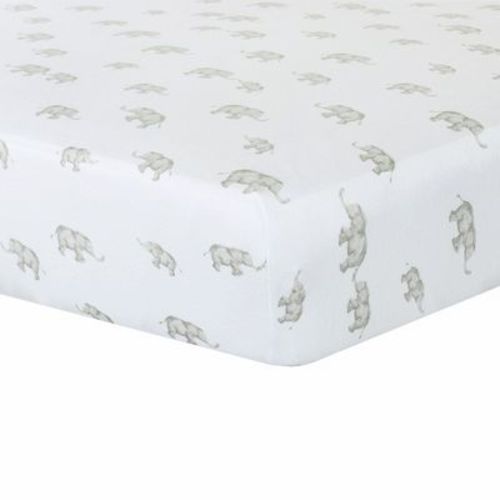 Cotton Jersey Fitted Sheet - Elephant Heritage