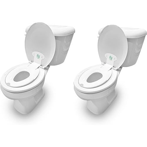 Ingenuity: ity by Ingenuity Flip & Sit Potty Seat 2pk (White) – Easy to Set Up & Remove Potty Training Seat That Attaches to Adult Toilet Seat