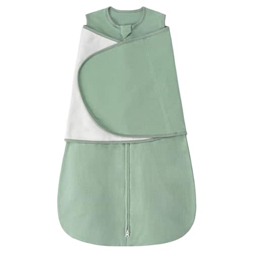 ZIGJOY Sleep Sack Swaddle 1.0 TOG Baby Wearable Blanket 100% Cotton Baby Swaddle Blanket for Newborns 0-6 Months for Boy Girl, Green