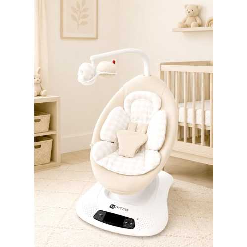 HandMade UPPAbaby Mamaroo Rockaroo 4mom Insert Cover for Newborn Infant Swing Replacement Toy Balls Liner for Swing Beige Buffalo Plaid