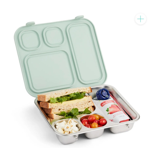Stainless Steel Bento Lunch Box with Silicone Lid (Sage)