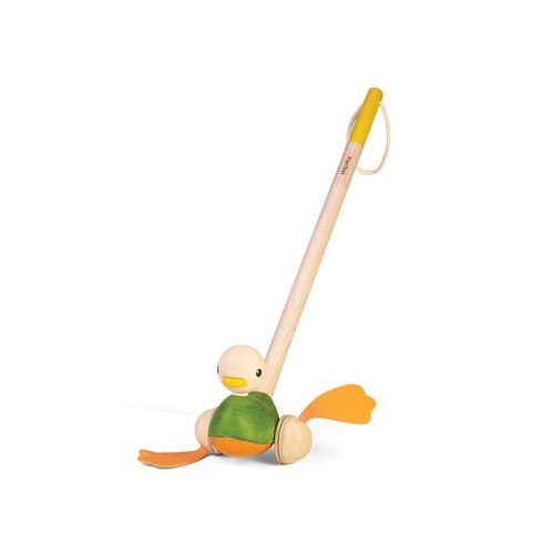 PlanToys Wooden Push Along Duck