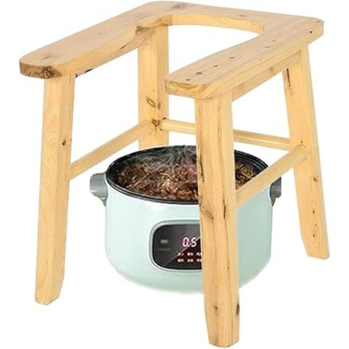 Wooden U-Shape Yoni Steam Seat,Wooden Steaming Seat with Four Legs,Yoni Steamer Chair,Yoni Steamer Seat for Toilet,Steaming Chair V Steam at Home Kit 13.4x11.8x15.7“LxWxH(No Steamer)