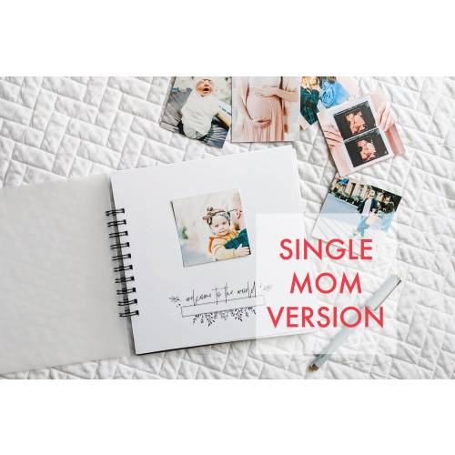 SINGLE MOM Baby Book: The Minimalist | Modern Baby Shower Gift Simple Baby Book Journal Album Pregnancy Gift