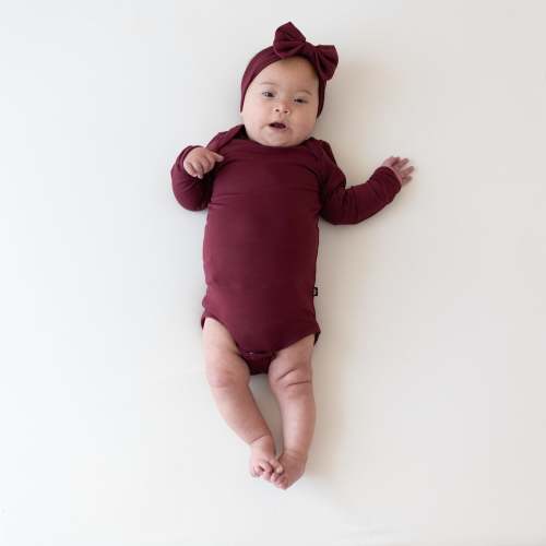 Long Sleeve Bodysuit in Burgundy