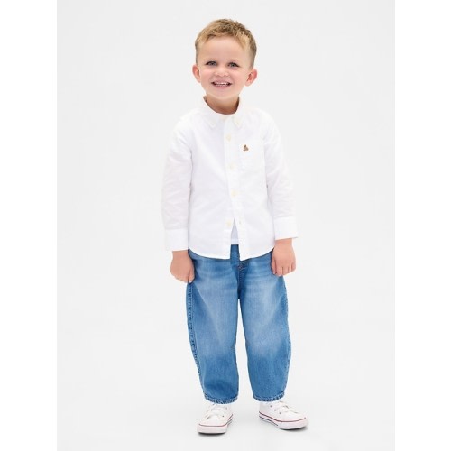 Baby & Toddler Pull-On Barrel Jeans