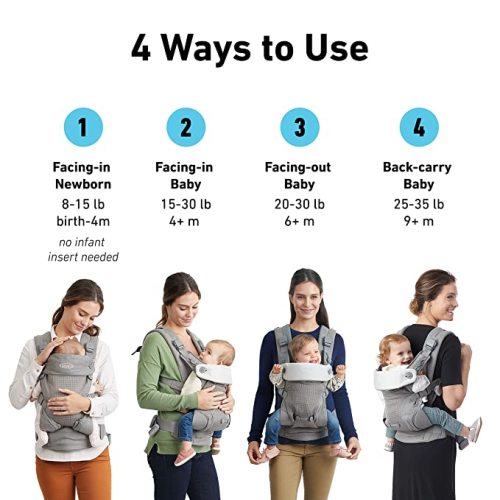 Graco Cradle Me 4 in 1 Baby Carrier | Includes Newborn Mode with No Insert Needed