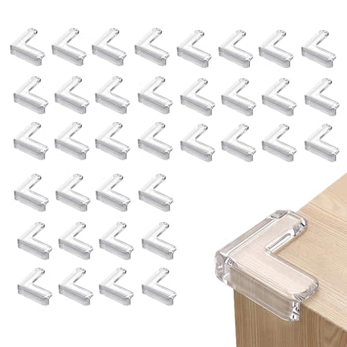 36 Pack Corner Protector Baby, Clear Baby Proof Corners and Edges Furniture Corner & Edge Safety Bumpers Table Corner Covers Protectors and Edge Guards for Baby Proofing, Sharp Edges