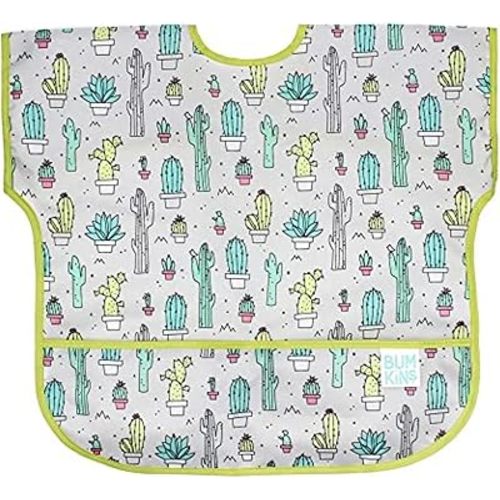 Bumkins Bibs, Baby and Toddler Bibs, Bibs for Girls and Boys, Large for 1-3 Years, Short Sleeve Bib for Kids, Mess Proof Lightweight Waterproof Fabric Bib