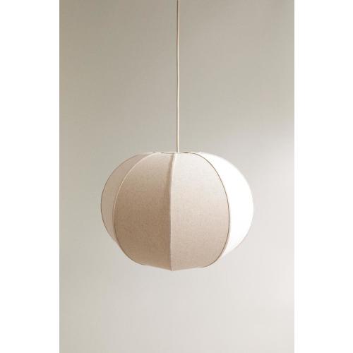 LARGE LINEN PENDANT LAMP - Ecru | ZARA United States