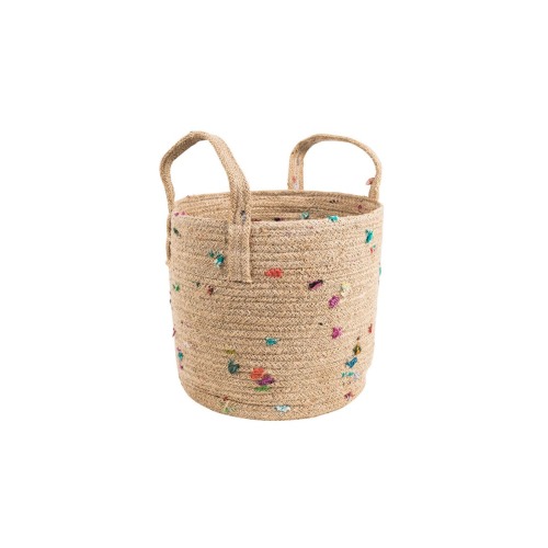 Bright Bits Jute Basket, One Size