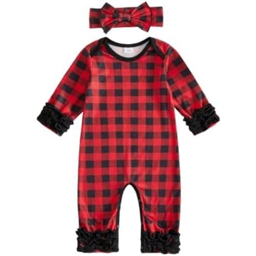 Newborn Baby Girl Clothes Jumpsuit Ruffle Romper Bodysuit Pants Headband One-Piece Coming Home Hospital Outfits