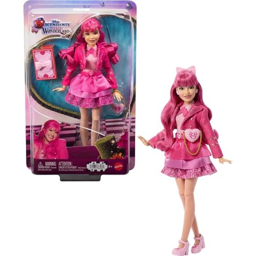 Mattel Disney Descendants: Wicked Wonderland Fashion Doll & Accessory, Pink Sister of Red & Daughter of Queen of Hearts with Movie-Inspired Clothing