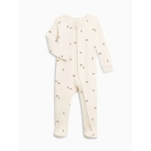 Peyton Zipper Sleeper | Bee / Pewter